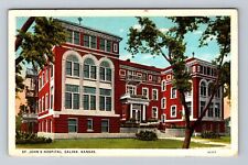 Salina KS-Kansas, Panoramic St John's Hospital, Antique Vintage Postcard picture