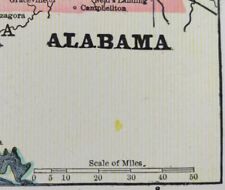 Vintage 1900 ALABAMA Map 11