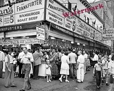 Nathan's Famous 1947 Coney Island Stand in New York 8x10 Photo picture