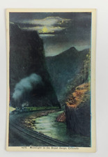 Moonlight in the Royal Gorge Colorado Postcard Unposted picture