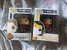 Funko Pop Lot Of 2 Firefly Captain Malcolm Reynolds #135 & Wonder Woman # 8 picture