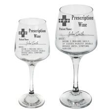 Personalised Engraved Novelty Wine Glass Prescription Wine Christmas Birthday picture