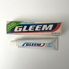 Unused NOS Vtg 1980s GLEEM Toothpaste 3 oz Cool Burst Cleaning Fluoride Prop picture