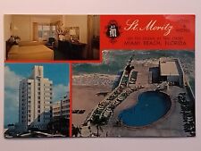 Lt Moritz Hotel Cabana Club On The Ocean Miami Florida Postcard picture