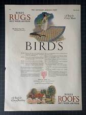 Vintage 1927 Bird’s Roofs Rugs Print Ad picture