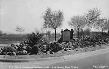 RPPC Las Cruces New Mexico Cactus Garden Old Mesilla Sign Real Photo Postcard picture