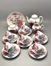 Vintage Lomonosov USSR Porcelain Tea Set Teapot Blooming Rosehip Marked LFZ picture