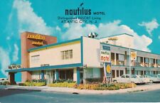 VTG Postcard Atlantic City NJ 1950s Nautilus Motel Old Cars 3501 Pacific Avenue picture