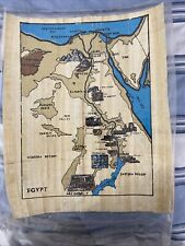 egyptian  papyrus painting gift Egyptian Temples Map picture
