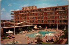Washington DC Postcard MARRIOTT MOTOR HOTEL Pool Scene / 1958 DC Cancel picture