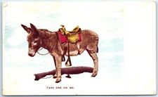 Postcard - Take One on Me- Donkey Print picture