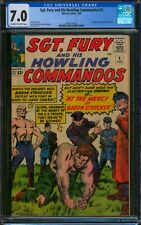 Sgt. Fury and His Howling Commandos 5 ⭐ CGC 7.0 ⭐ 1st Baron Strucker Marvel 1964 picture
