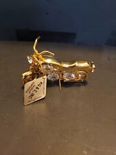 Swarovski Crystal Temptations Motorcycle 24 k Gold Played Figurine Gift picture