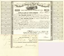 Pair of Mohawk & Hudson Rail Road Co. Items - $1,000 Bond and Stock Transfer - 2 picture