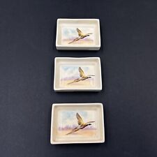 Vintage Royal Doulton PHEASANT Mini Trinket Dishes Set of 3 Made in England picture