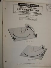 SF 60's V-M Voice of Music Service Manual MODEL B1256 & B1257 BASIC CHANGER  BIS picture