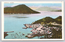 Postcard Wrengell, Alaska, Aerial View, Bear Totem Store A498 picture