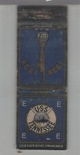 Matchbook Cover - Navy Ship USS Tennessee BB-43 picture
