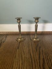 Pair Of Vintage Brass Candle Holders picture