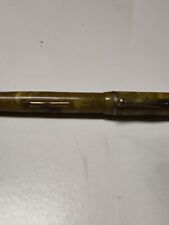 Vintage Green Marble Travelers 14kt Gold Tip Fountain Pen picture