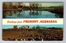 Fremont NE-Nebraska, Scenic Banner Greetings, Antique, Vintage c1978 Postcard picture