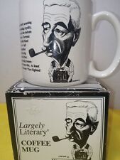 Vintage Coffee Mug William Faulkner Caricature In Original Box Largely Literary picture