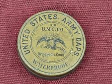 Antique United States Army Empty Caps Tin UMC Bridgeport Connecticut Very Good picture