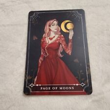 FAIRYLOOT TAROT CARD PAGE OF MOONS A MOTH TO THE FLAME FEB 2024 RUNE picture