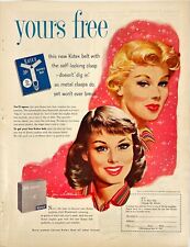 Jon Whitcomb Talk Kotex Napkin Sanitary Belt Vtg Advertising Magazine Ad 1957 picture