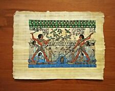 Genuine Papyrus, Nebamun Hunting Quail & Fishing, Fine Hand Painted - (#021) picture