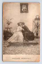 c1907 UDB Postcard Another Monopoly Romance Couple Kissing picture