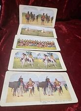 Vintage NATIVE AMERICAN Color Stereo View Stereograph Cards (Lot of 5) picture