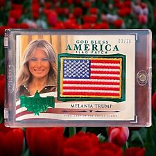 DECISION 2020 MELANIA TRUMP GOD BLESS AMERICA FLAG PATCH GREEN FOIL 03/10 SCARCE picture