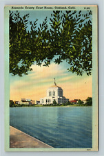Oakland CA-California, Alameda County Court House, Vintage Postcard picture