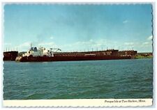 c1920's The Presque Isle Freighter Ship Cargo At Two Harbors Minnesota Postcard picture