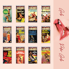Vintage Sleaze Books Decorative Collectible 12 Matches Boxes. Girls Prefer Girls picture