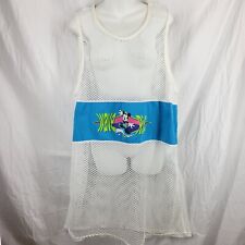 Disney Mickey Mouse Unlimited Vtg Wave Rider Swim Cover Up Tunic Mesh Women's picture