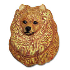 Pomeranian Head Plaque Figurine Orange picture