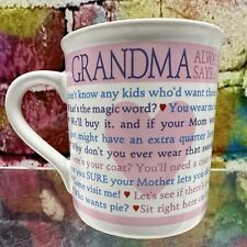vtg. GRANDMA ALWAYS SAYS... 1988 Hallmark Mugs Coffee Cup Sayings Grandmother picture