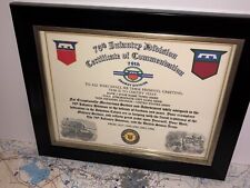 76TH INFANTRY DIVISION / COMMEMORATIVE - CERTIFICATE OF COMMENDATION picture