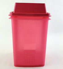 Tupperware Pick A Deli Large Square Pickle Keeper Set Pink NEW picture