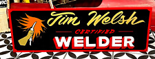 Personalized Business Name Welding Hand Painted Metal Welder Service Shop Sign picture