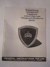 VINTAGE NIAGRA CYCLO-MASSAGE FURNITURE AND PORTABLE EQUIPMENT BOOKLET - BN-9 picture