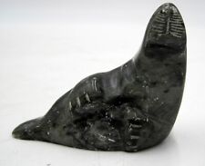 Soapstone Carving Signed Ross Parkinson Seal Carving Carved Stone picture