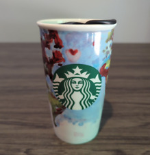 Starbucks 2015 Shelby Kregel Watercolor World Map Travel Ceramic Tumbler   12 Oz picture