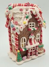 Gingerbread Girl Town House Brown White Candy LED Light Up Clay-dough 5.5