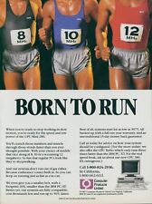 1987 Computer Products United Born To Run Male Joggers Runners CPU Mini Ad PC2 picture