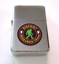 Sasquatch Yeti Bigfoot Research Team Silver Metal Flip Top Lighter picture