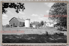 50s HUNTLEY MCHENRY KANE ILLINOIS FARM HOUSE BARN VINTAGE USA Photograph 8218 picture