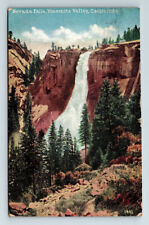 c1922 DB Postcard Yosemite CA Landscape Nevada Falls Pines Scenic View picture